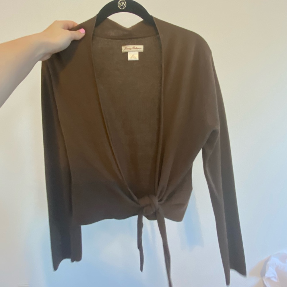 Tommy Bahama brown tie sweater